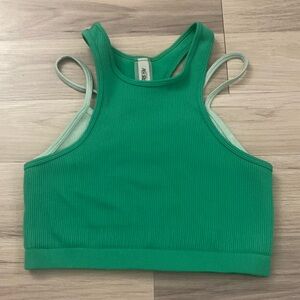 Ribbed Seamless Double Layer Tank Top